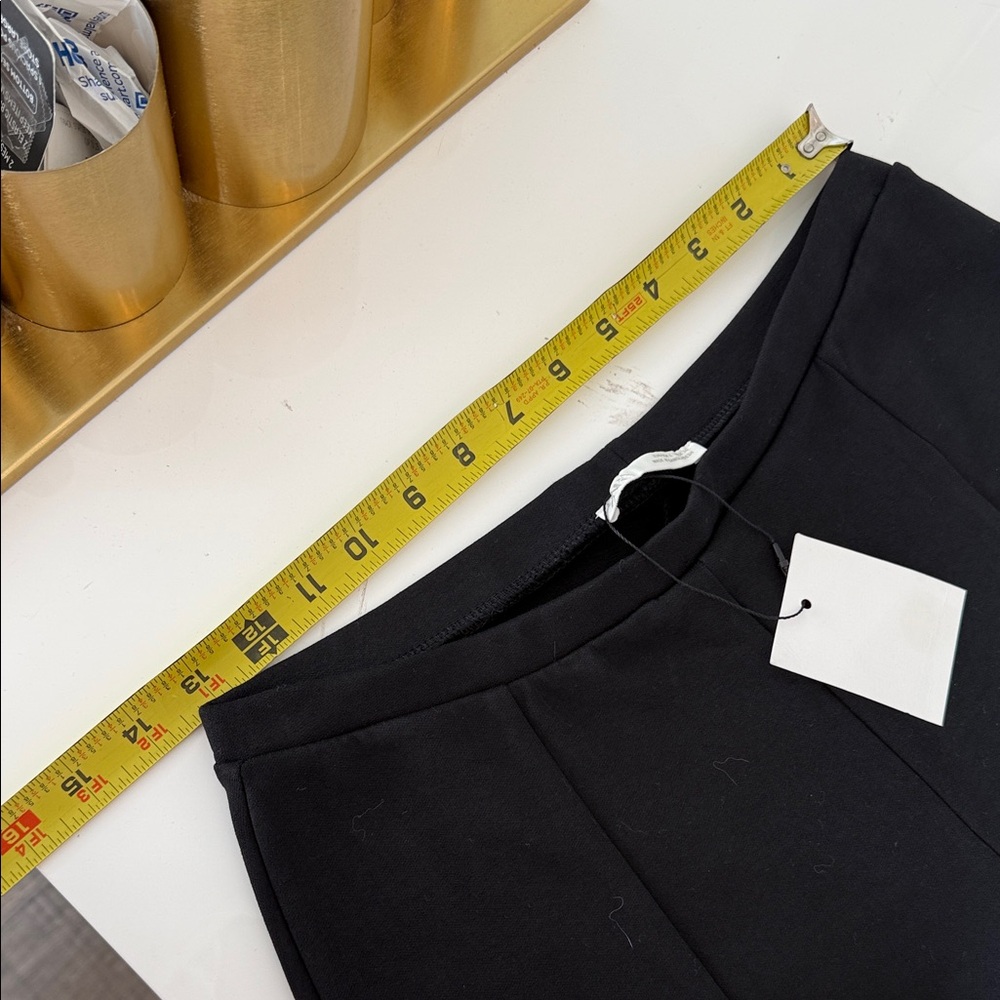 Zara Black Flared Knit Pants size Large - Picture 8 of 9